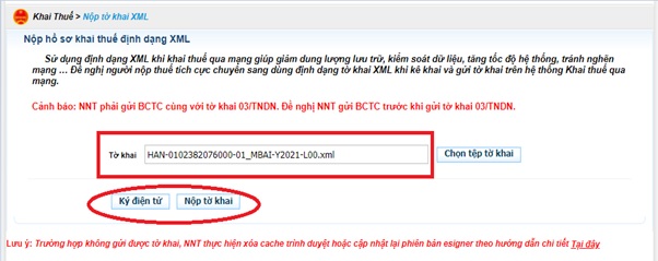 kê khai thuế điện tử