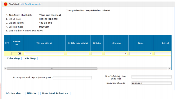 kê khai thuế điện tử
